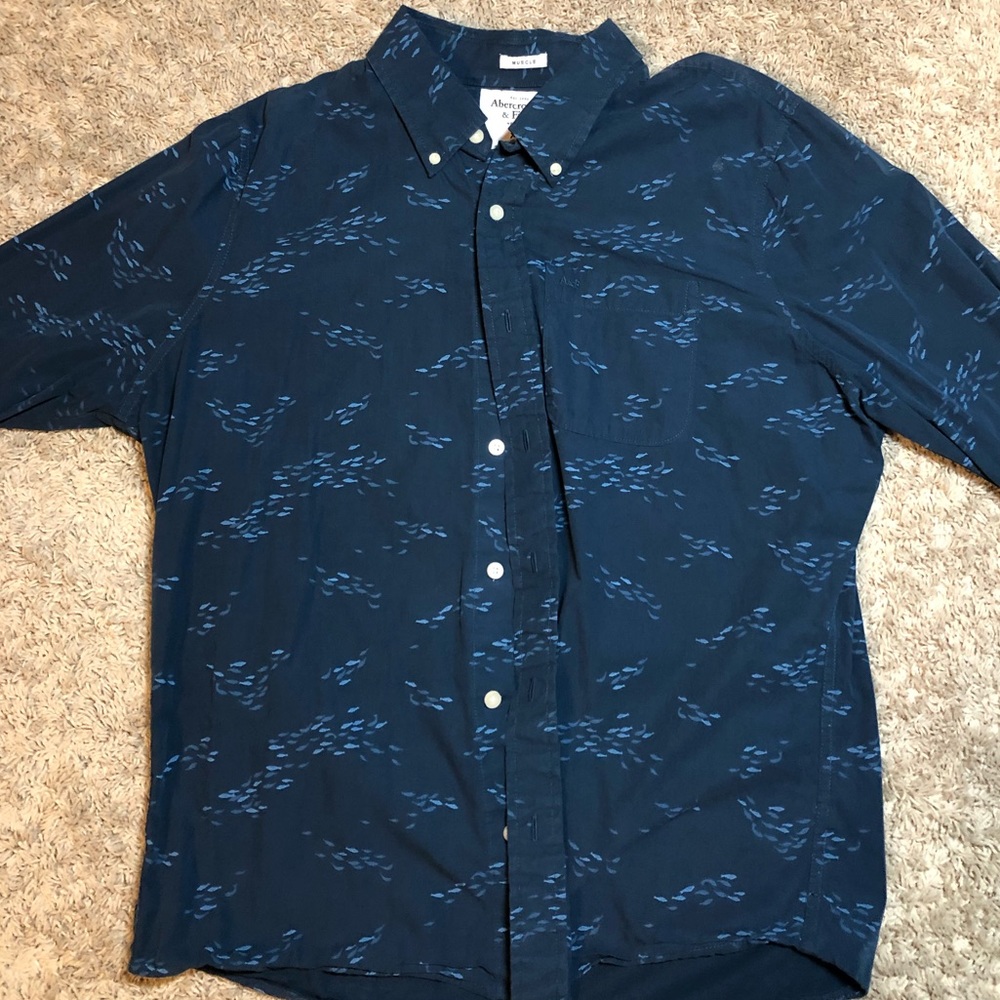 Fishy button up, business casual shirt